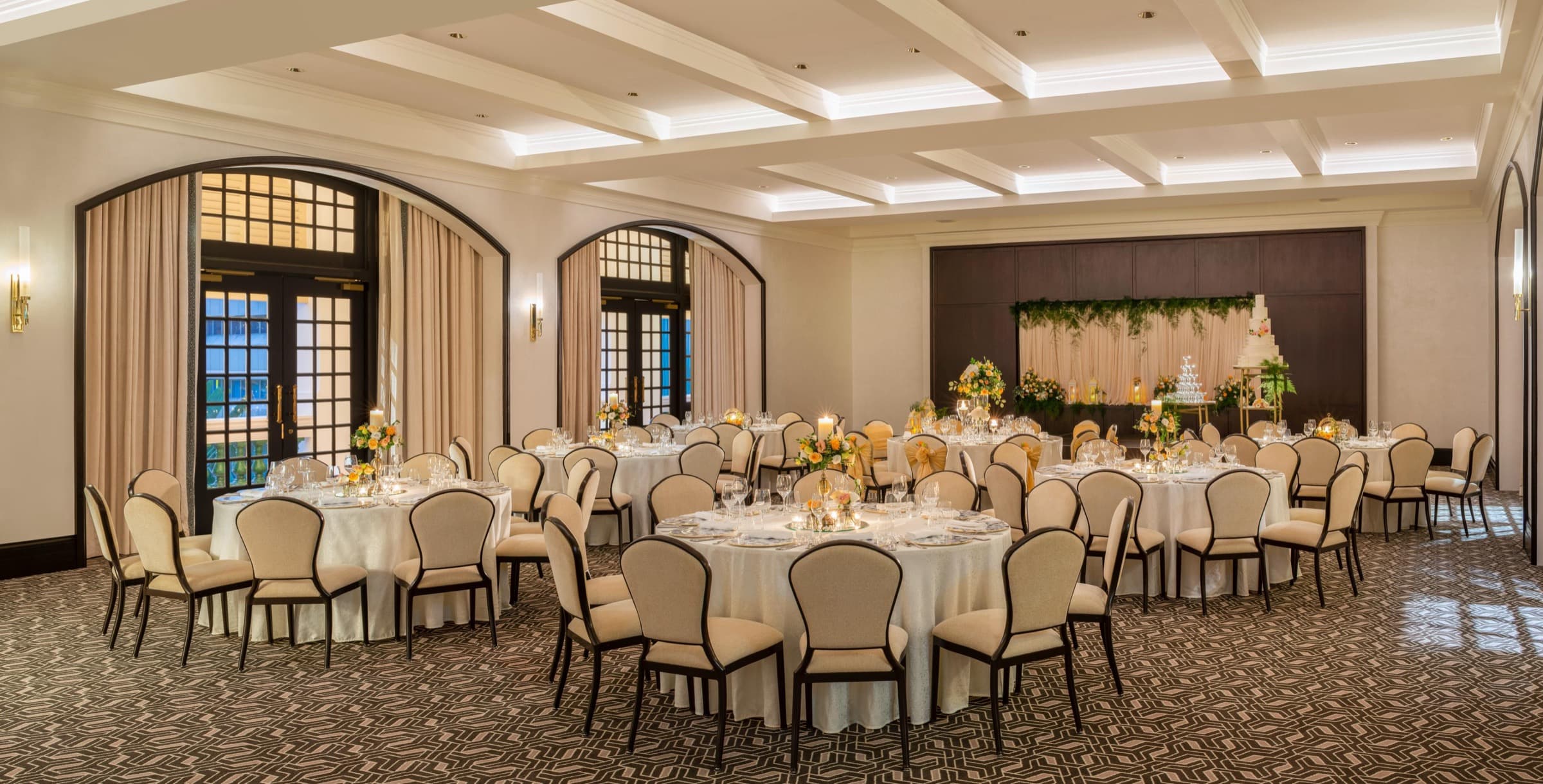 The Casuarina Suite at Raffles Hotel, set for an event