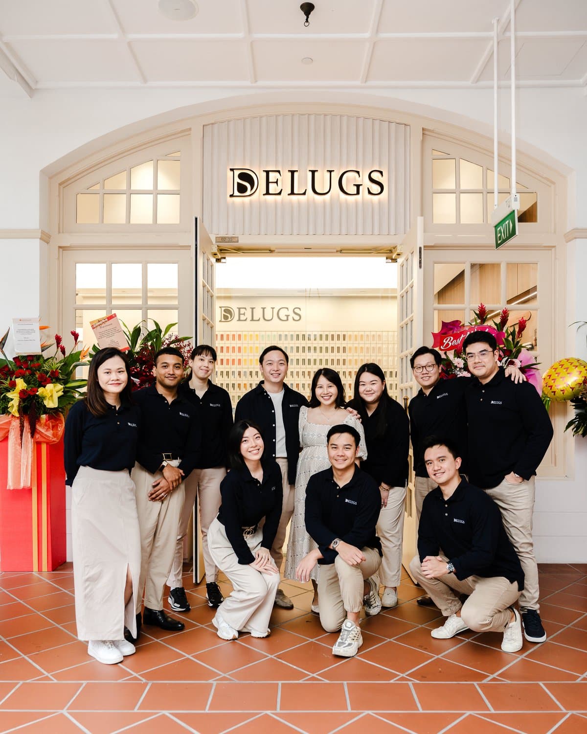 The Delugs team with collectors at the boutique