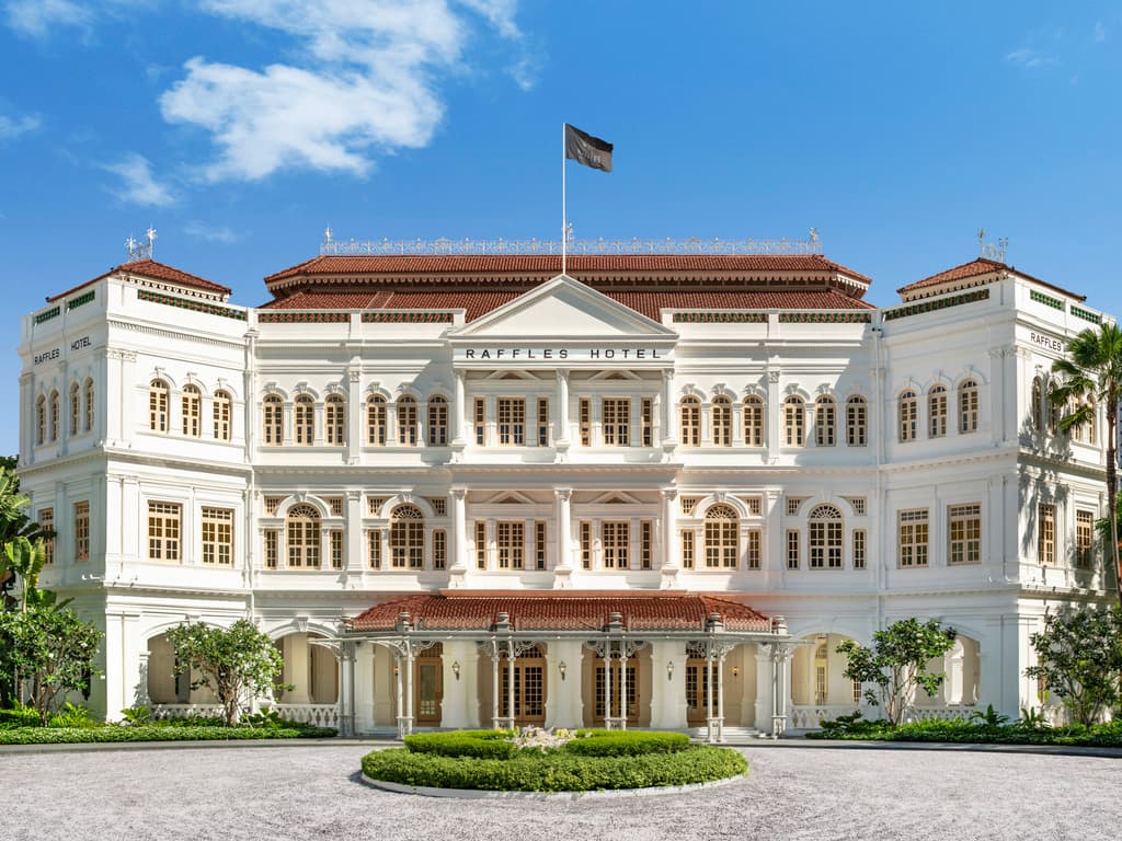 The Raffles Hotel facade, Singapore